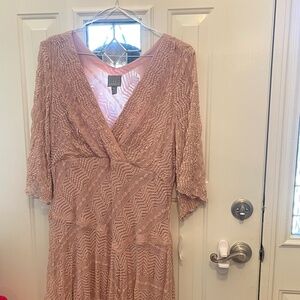 Dusty Rose Lace Dress